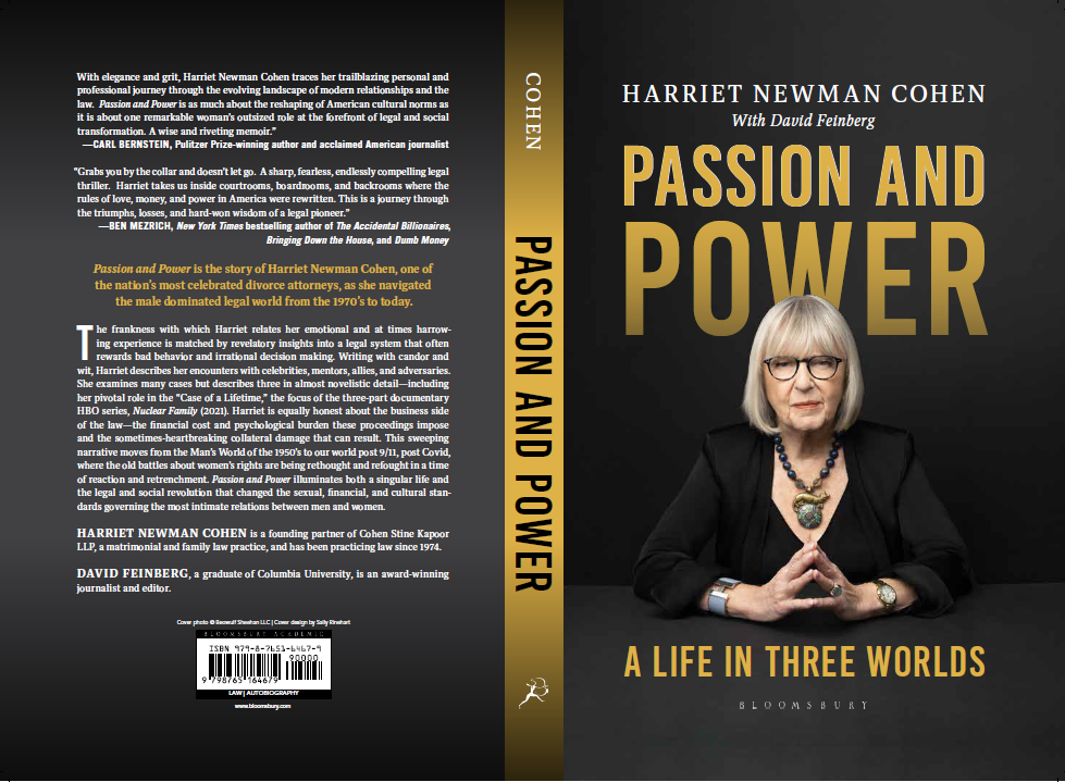Front and back cover of Passion and Power: A Life in Three Worlds by Harriet Newman Cohen